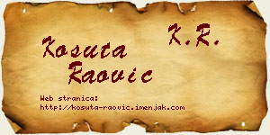 Košuta Raović vizit kartica